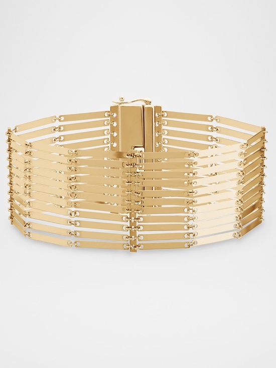 Lana Jewelry Jewelry - NWT LANA JEWELRY LASER CUT RECTANGLE CHAINMAIL BRACELET 14k GOLD